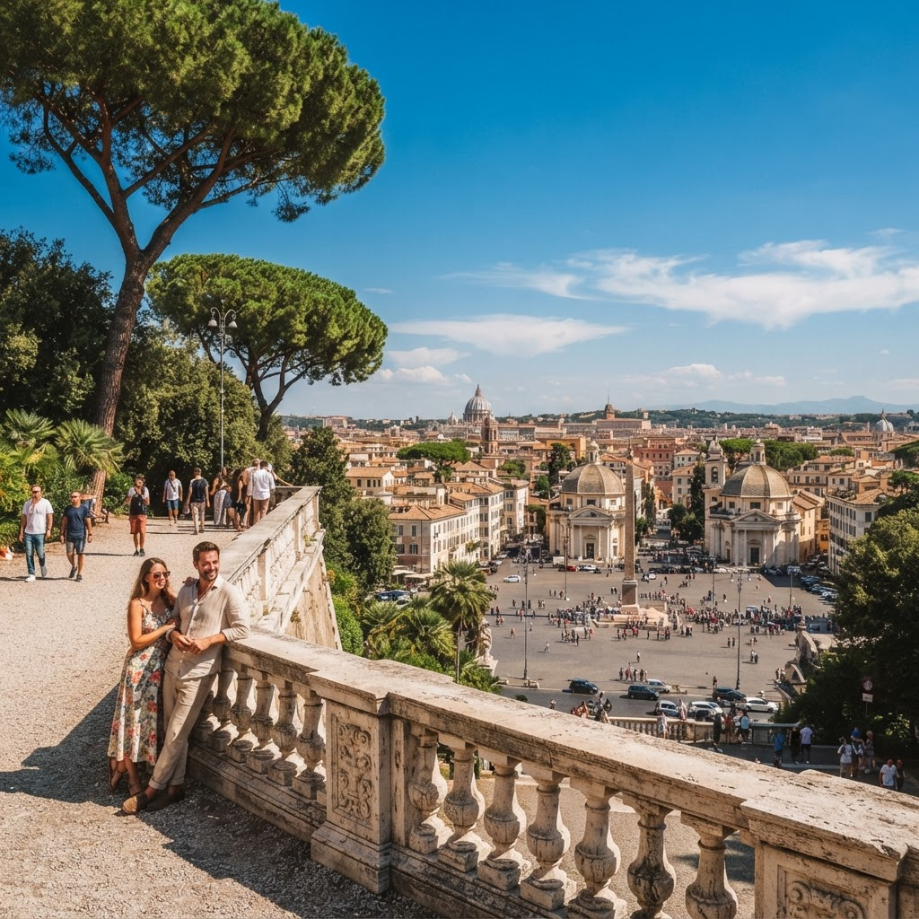 Día 5 — Souvenirs · Villa Borghese · Vuelo
